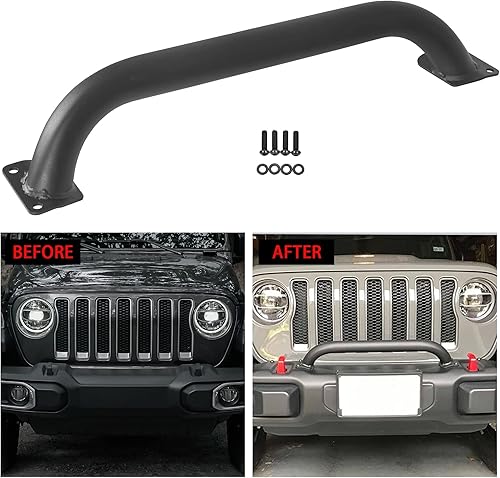 Miniatura 6 de KUAFU Protector de cepillo de 3-1/8 pulgadas de altura compatible con Jeep Wrangler JL 2018-2023 Gladiator JT 82215351 Rubicon Protector de cepillo