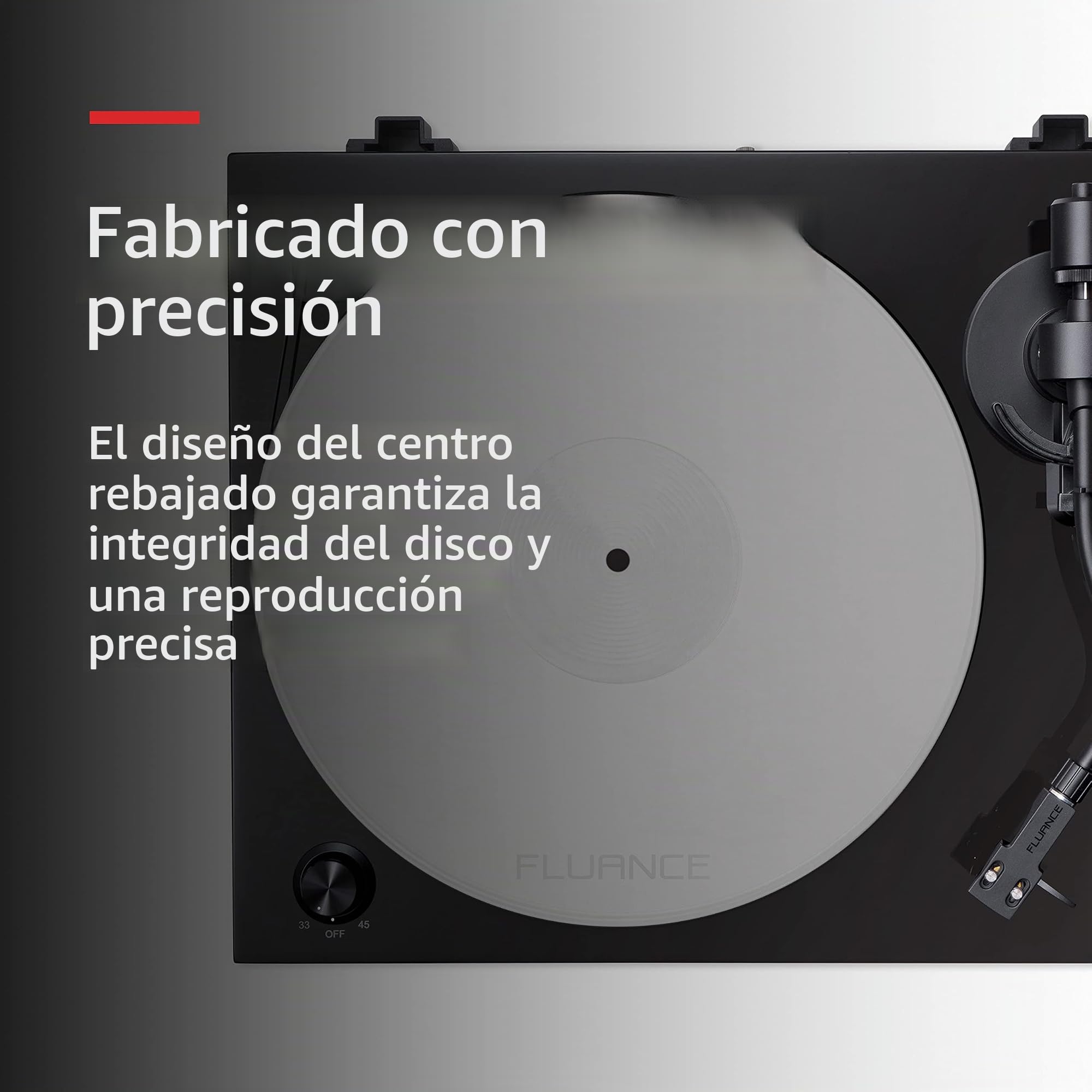 Fluance Alfombrilla acrílica para Tocadiscos – Reduce Las Vibraciones para una Mejor claridad de Sonido para reproducción de Discos de Vinilo, antiestático, mecanizado de precisión, Compatible con