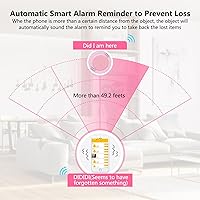 Vista 5 de Mini rastreador GPS C, localizador de artículos clave, aplicación sin tarifa mensual para iOS/Android 2023 más reciente, rastreador de artículos