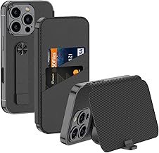 Midkart Leather Flip Cover Compatible with iPhone 16 Pro Max Release 2024 6.9 inch with Card Holder Kickstand Case Full Protection, Black