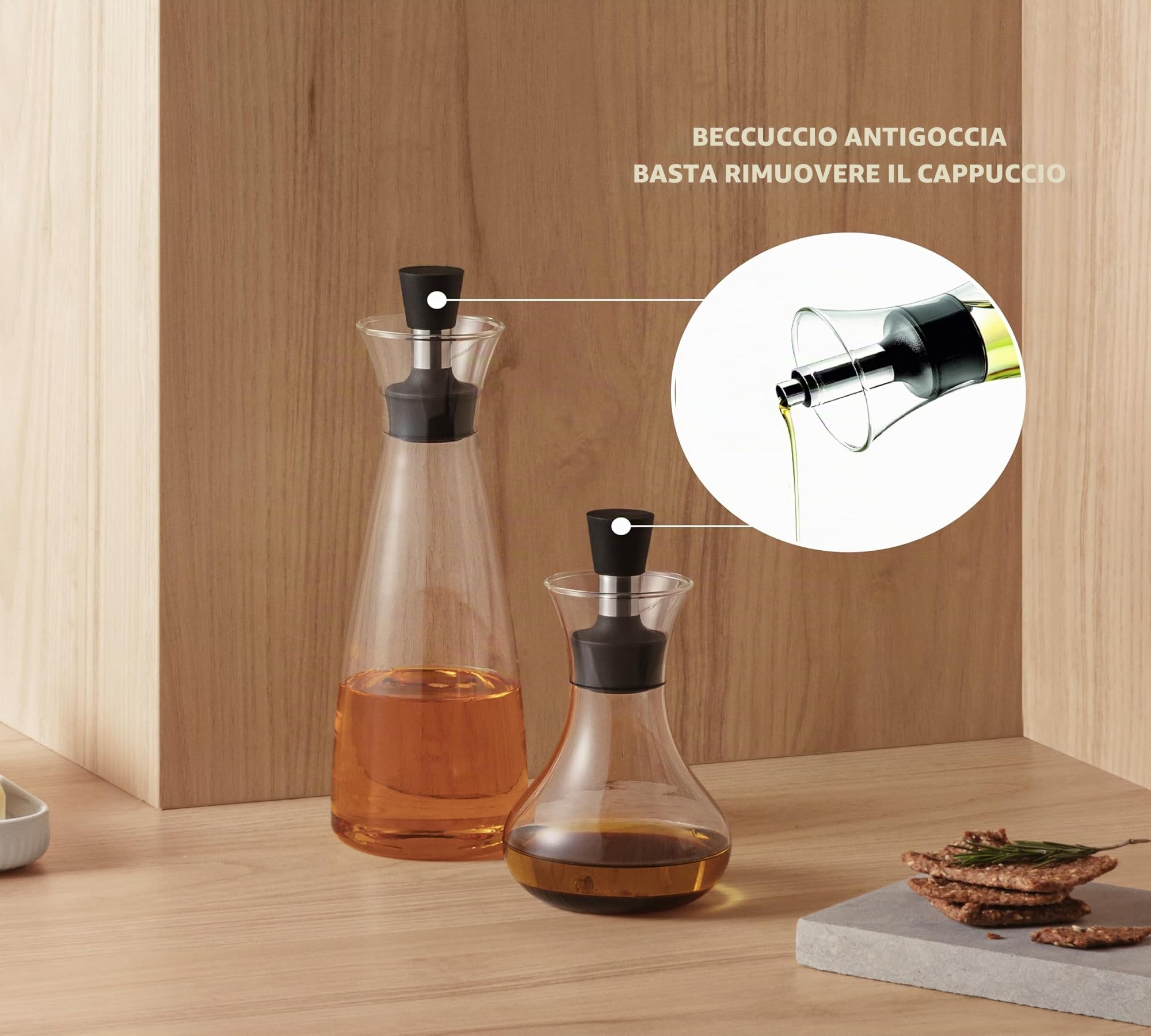 EVA SOLO | Set Oilcarafe & Shaker | Drip-free – no olio o condimento sul tavolo |