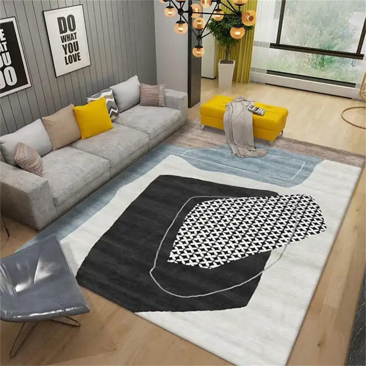 Tapis de salon insonorisé et lavable 90x150 pour chambre bébé
