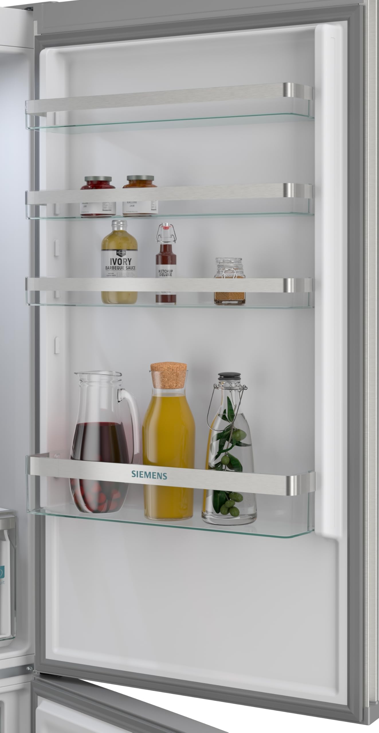 Siemens iQ300, nevera y congelador independiente con sección de congelador inferior, 203 x 70 cm, acero inoxidable, KG49NVICG