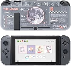 GeekShare Capa protetora rígida para Nintendo Switch antiarranhões capa fina transparente integrada protetora compatível com Nintendo Switch e Joy-Con - série Moonshot