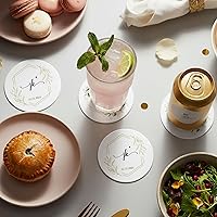 Vista 3 de Custom Coasters – Personalized Wedding Coasters for Drinks with Logo or Photo – Reusable Customized Full Color Print Drink Coaster for Weddings