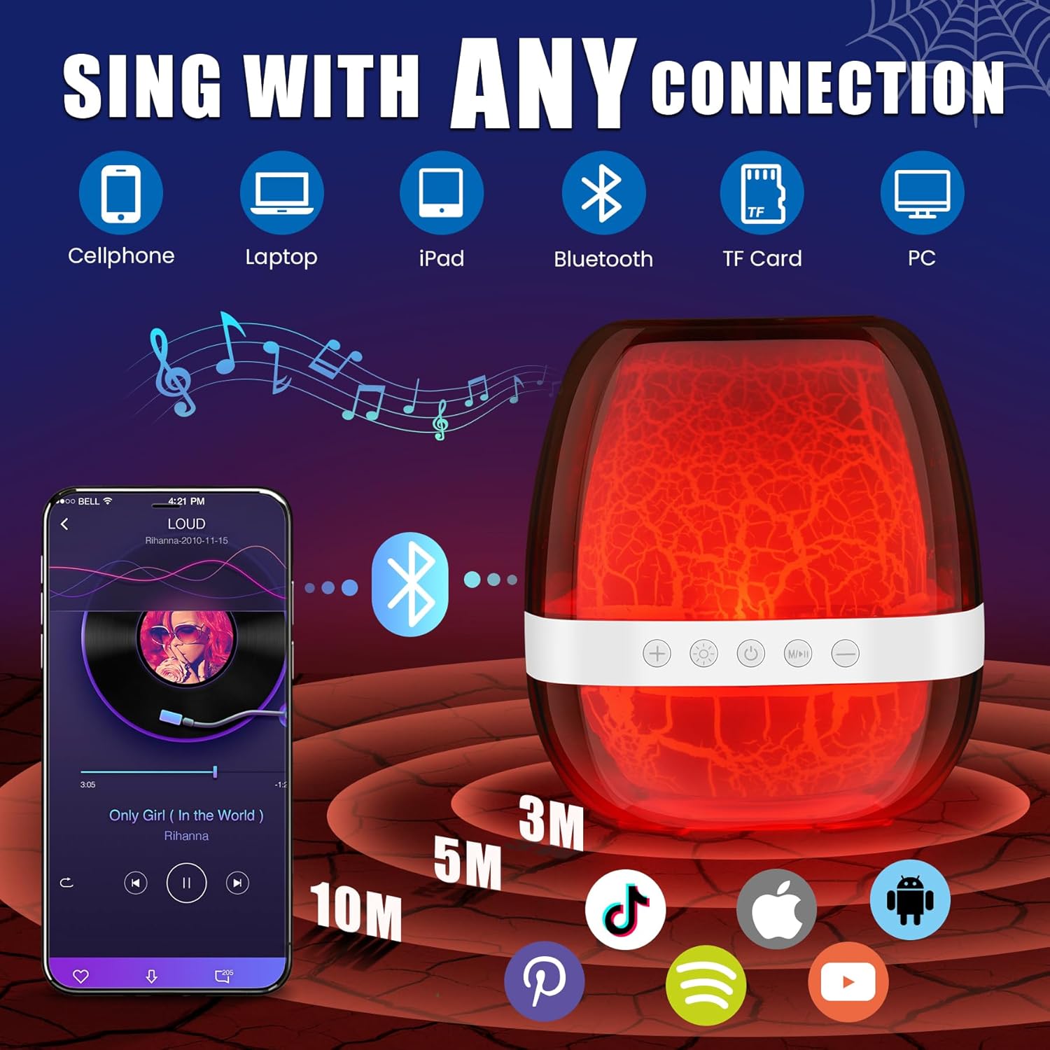 Mini Karaoke Machine Toys for Kids Ages 3-12, Birthday Gifts for 3 4 5 6 7 8 9 10 Year Old Boys Girls, Portable with 2 Microphones, Colorful LED Toy for Boy Girl (KL)