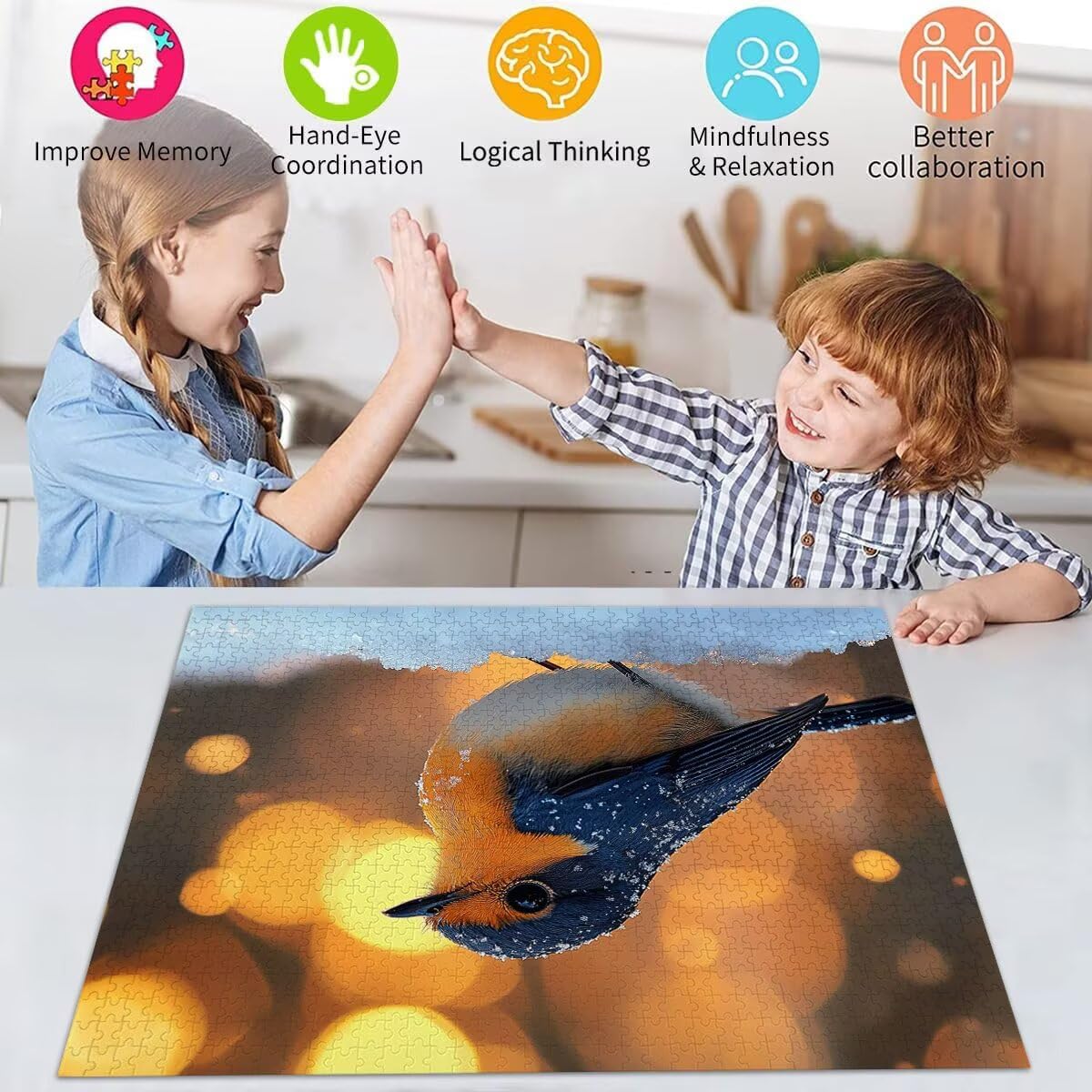 Puzzle Erwachsene 2000 Teile Vogel Tier Educa Jigsaw für Kinder ab 8 Jahren Mädchen Jungen, Erwachsene Impossible Klassische Puzzles Schwer, Anspruchsvoll Spielspaß, Als Familienspiel 70x99cm t-736