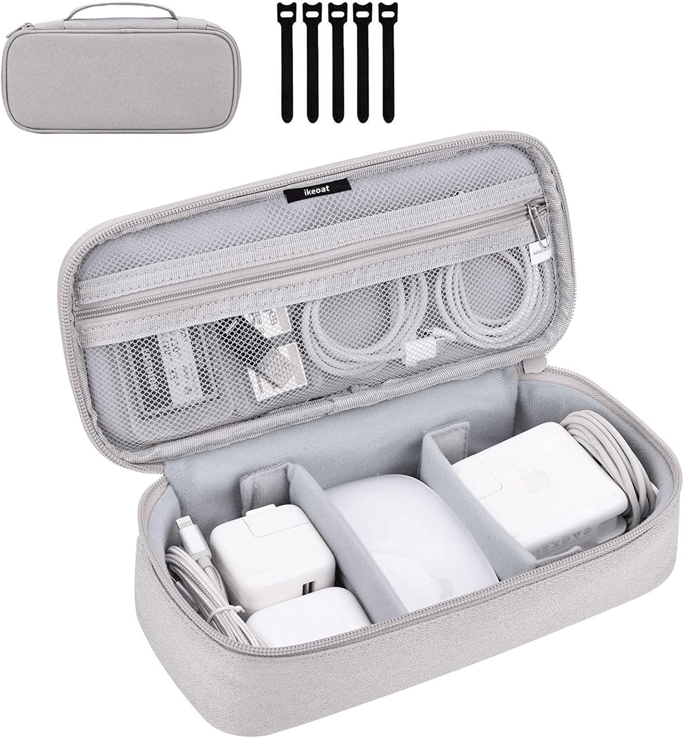 Portable Electronic Accessories Bag Organizer, Travel Gadgets Storage Case Cable Organizer Bag Compatible for Charger USB Cables SD Memory Cards Earphone Flash Hard Drive Phone Power Bank, M