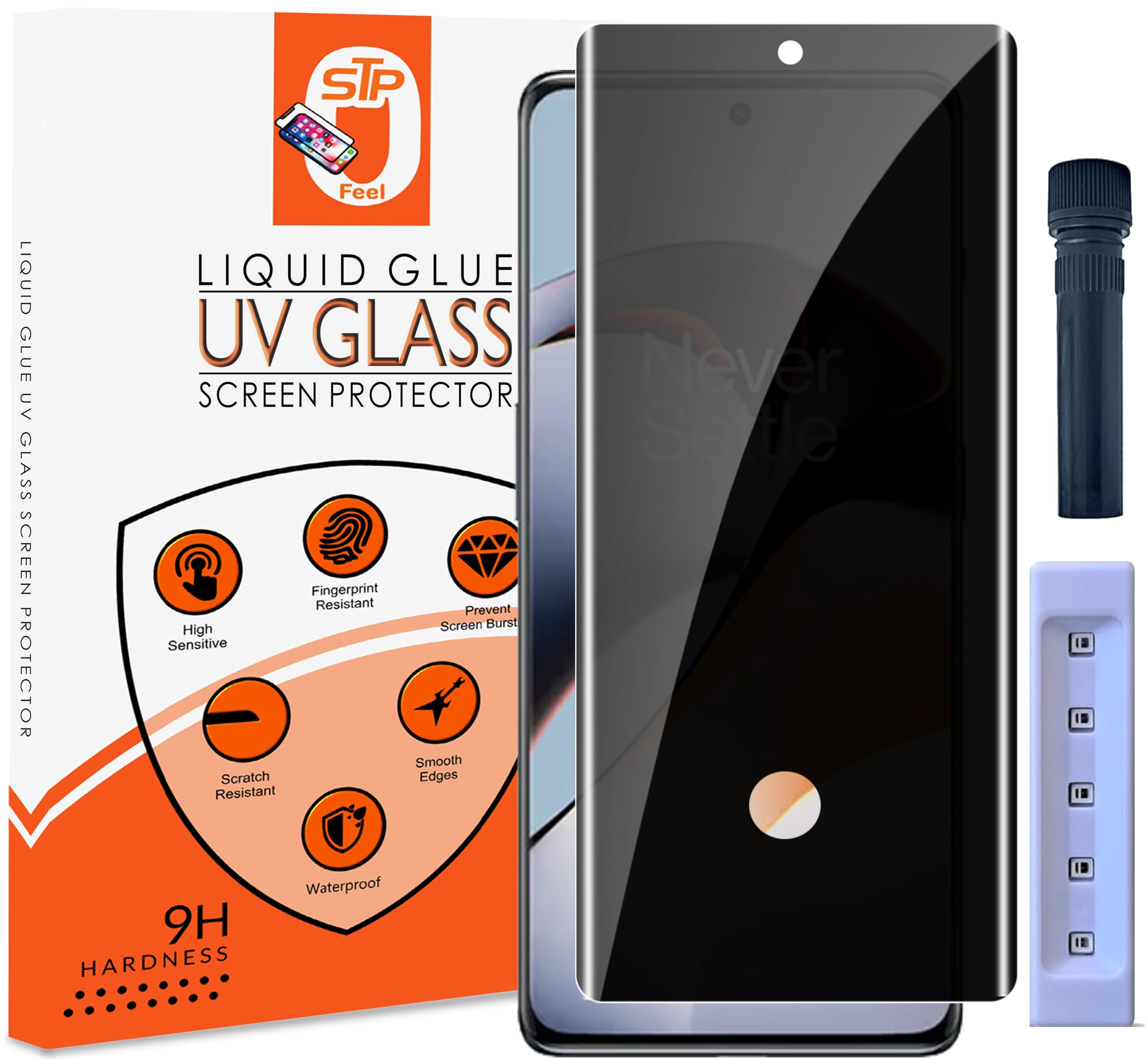 UV Advanced Privacy Tempered Glass Screen Protector Guard Compatible For Oneplus 11R 5G (6.74 Inch, Pack of 1) Full Edge to Edge Coverage Anti-Spy/Anti-Peeping 9H Hardness-image-11