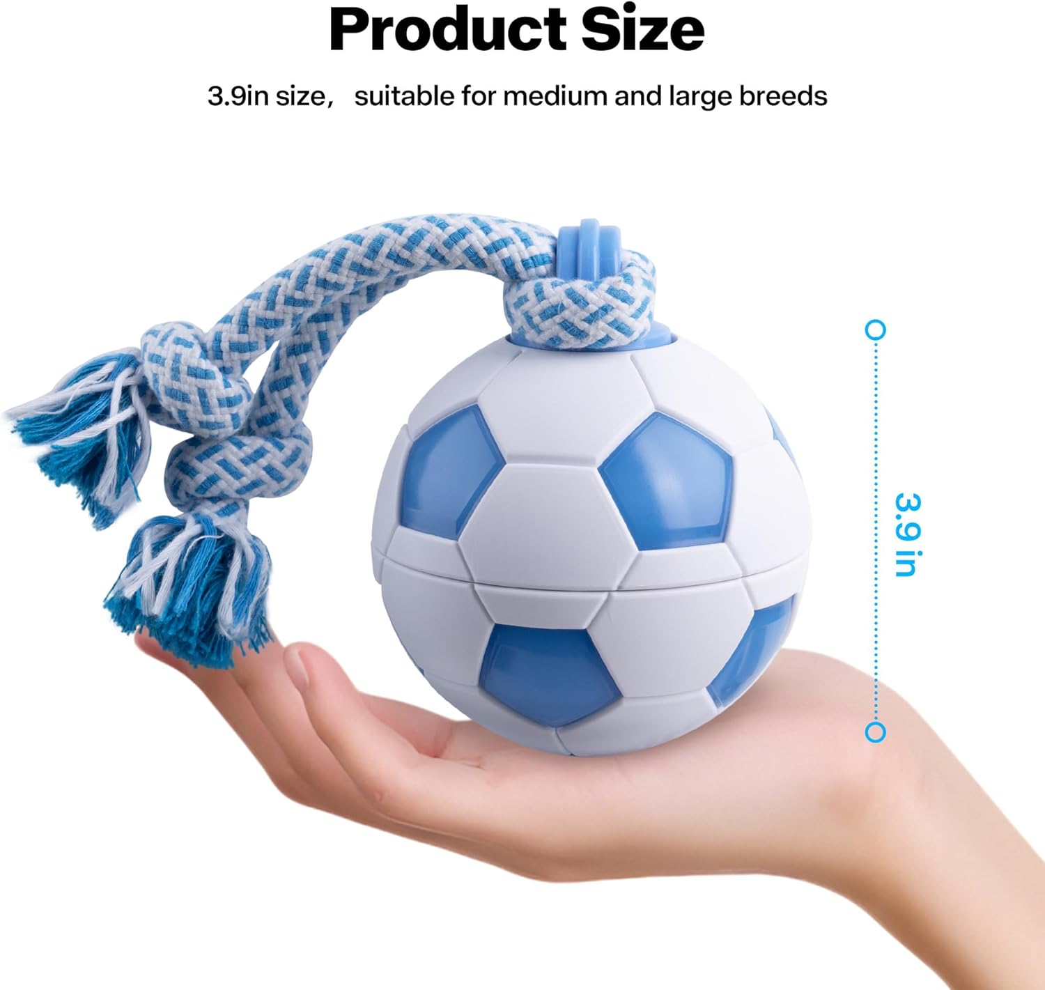 Pet Prime Interactive Dog Ball Toy with Rope,Rechargeable Automatic Rolling Ball with Motion Activated,3 Play Modes for Medium/Large Dogs, Self-Moving Toy to Keep Pets Busy and Entertained - Image 5