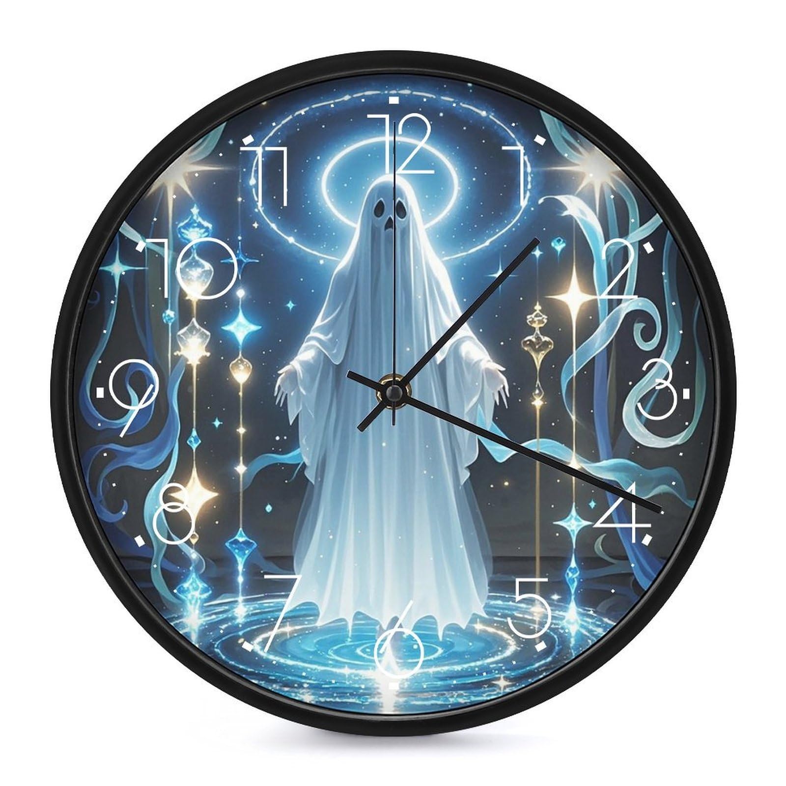 Horloge murale vintage silencieuse 25,4 cm motif personnalisé pour maison