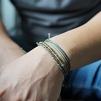 Vista 28 de Handmade Natural Stone Beaded Healing Bracelet Gift for Men Adjustable Rope String Bracelet