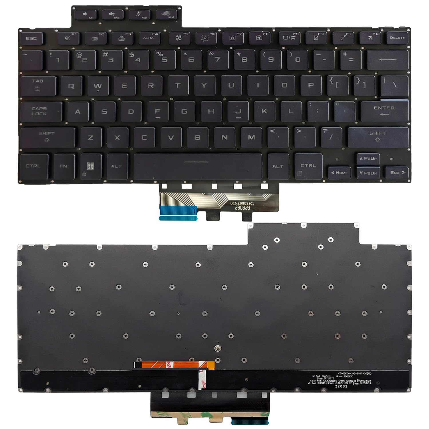 PAEBAI+ Replacement Laptop Keyboard Backlit Compatible with ASUS