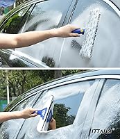 Vista 7 de ITTAHO Herramienta de limpieza de escobilla de ventana extensible y limpiador de ventanas de esponja