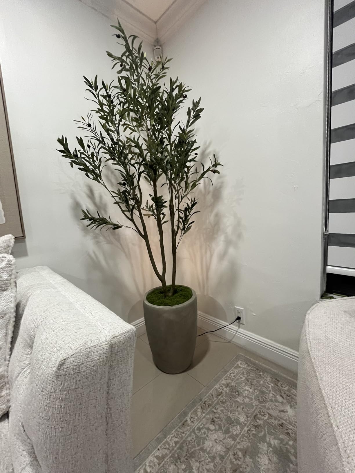 Buy VIVATREES Olive Trees Artificial Indoor, 6FT Tall Faux Olive Tree ...