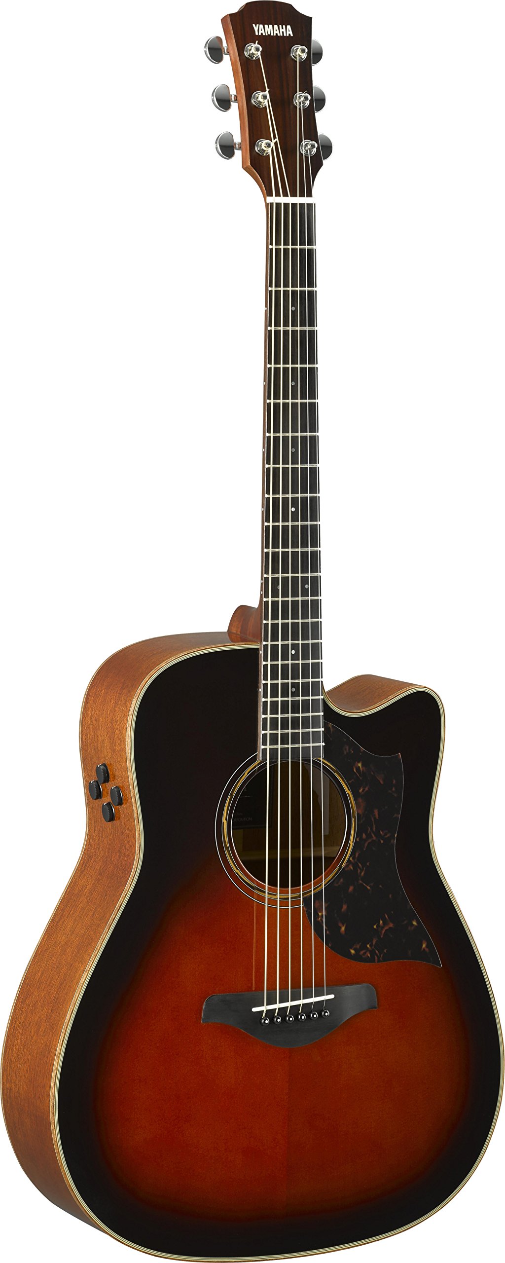 YAMAHA6 String Series A3M Cutaway Acoustic-Electric Guitar-Mahogany, Tobacco Sunburst, Dreadnought TBS