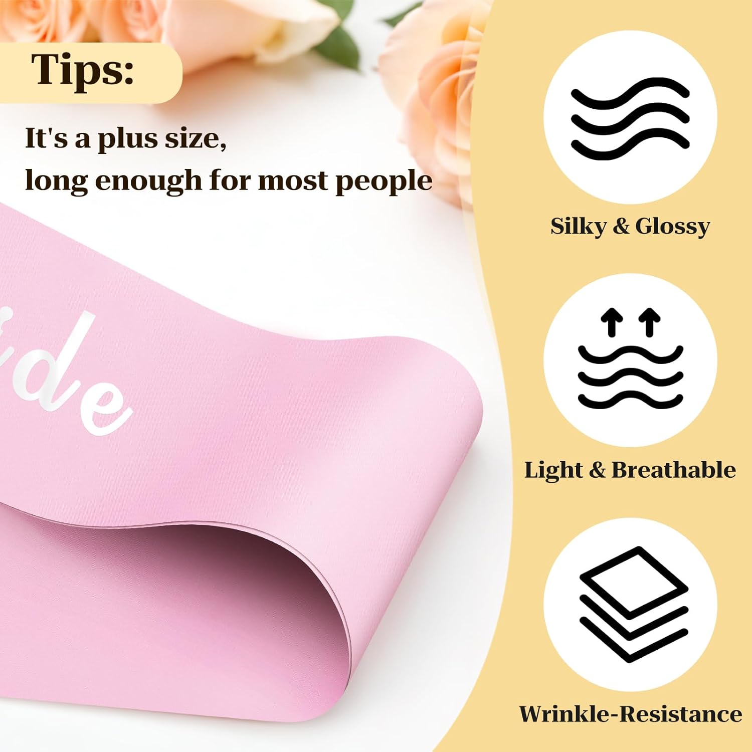 Mother of the Bride Sash Bachelorette Party Sash for Women Bridal Shower Decorations for Mom Wedding Party Accessories Brides Gift Favor Decor Bridal Shower Engagement Supplies - Image 4