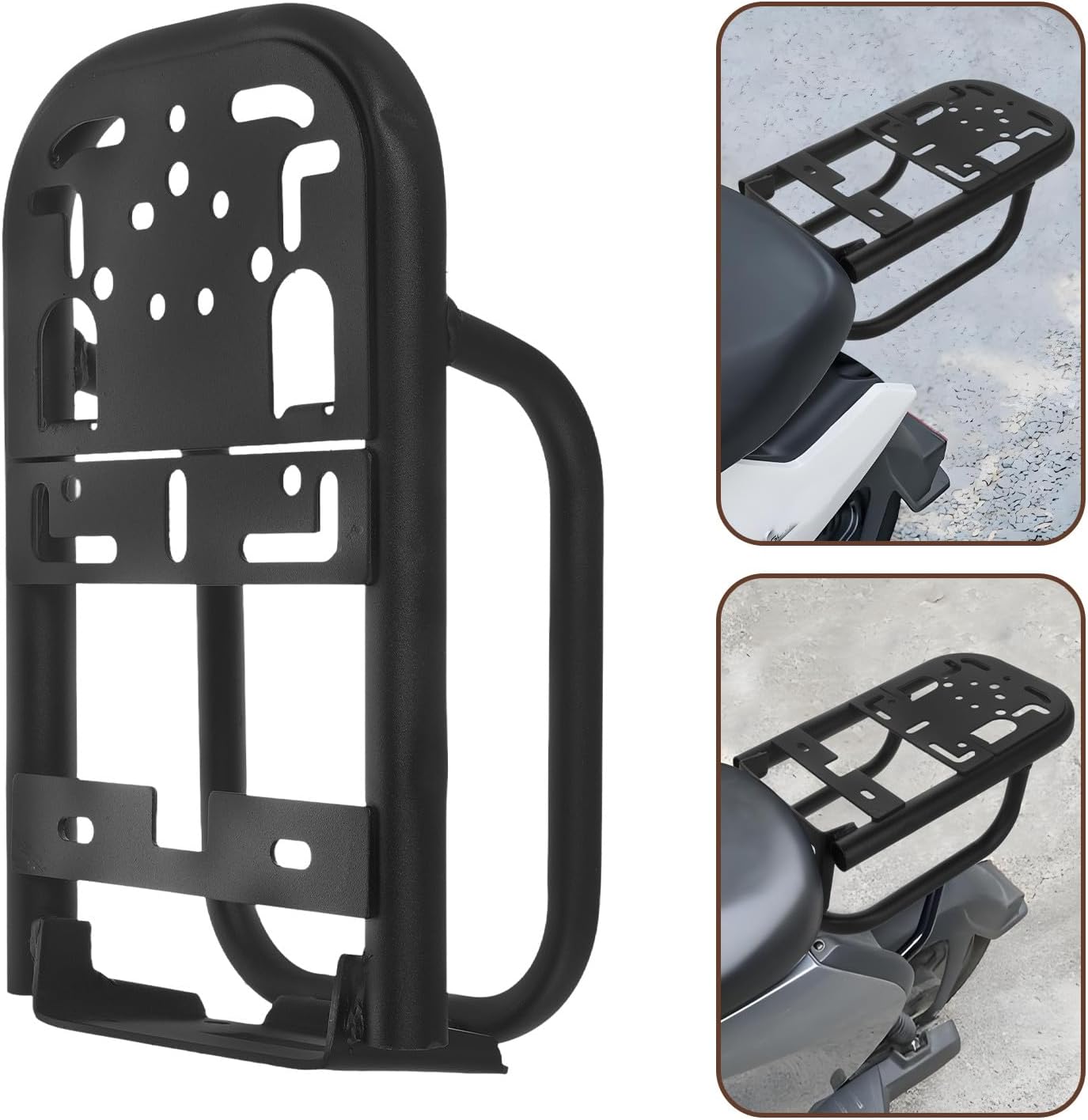 Adjustable Electric Bicycle Rear Cargo Rack Posts Metal Rear Shelf Bike Rack for Adult E-Bike Storage and Seat Compatible