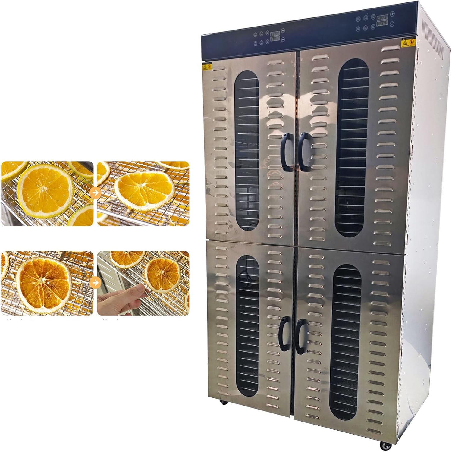 80 Layer Dryer Machine Food Dehydrator Layers Fruit Vegetable Drying Machine Pet Food Dryer for Fruit Vegetable Herbs Dog Treats Meat Drying 6000W 220V