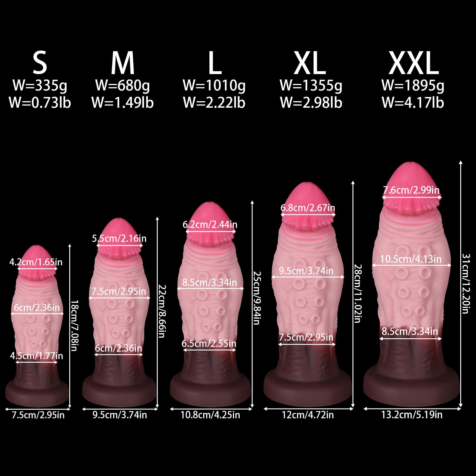 Realistischer Dildo Fantasy Tentakel Monster Monster Dildo mit Starkem Saugnapf Analplugs Großer Weicher Silikon Analdildo Animal Dildo, Oktopus Sexspielzeug für Frauen Männer Paare (L)