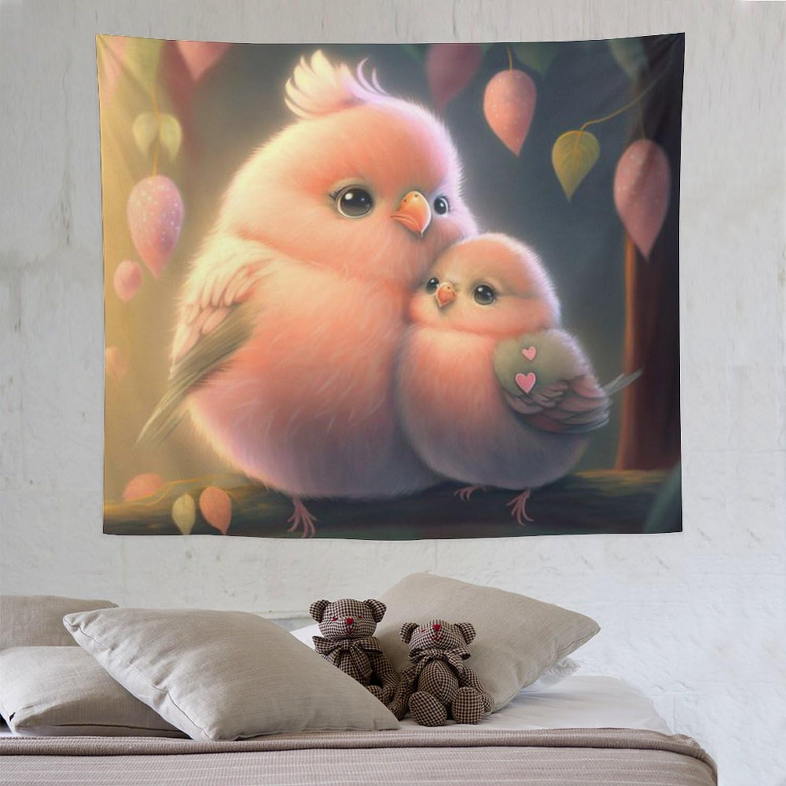 Chick Tapestry Wall Hanging Rectangular Art Decor Print Fabric for Living Room Bedroom Tapestry 130×150cm