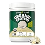 Purely Inspired Plant-Based Protein Powder for Men & Women, Creamy French Vanilla (16 Servings) - Vegan & Organic - 20g of Pea Protein Powder for Smoothies & Shakes - Dairy-Free, & Gluten-Free