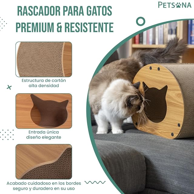 Foto 5 de 7 de Petsona Rascador para Gatos - Alfombrilla De Juego - Zona De Juegos para Entretenimiento Autónomo
