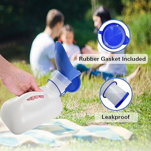 Miniatura 5 de AWOKEN Unisex Urinal Portable Toilet Urinal for Men and Women Pee Bottle with a Lid and Funnel for Elderly Kids and Patients for Camping Outdoor