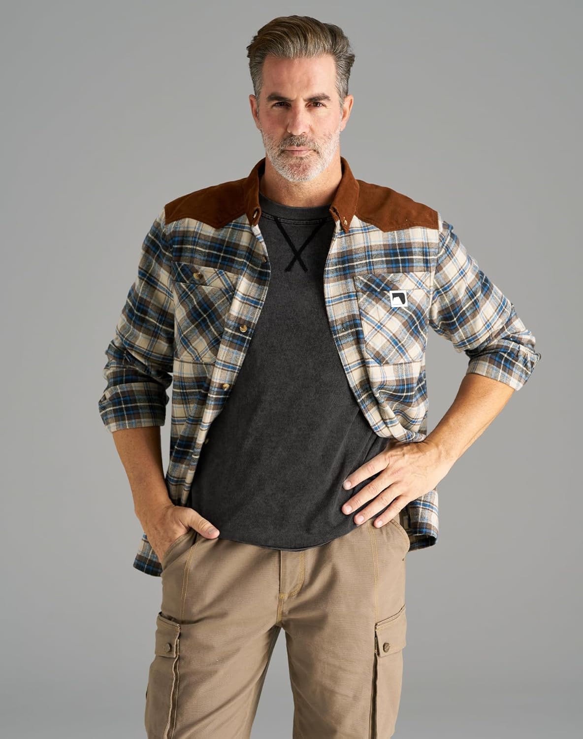 CHRONOLINE Men's Heavyweight T-Shirt Oversized Cotton Vintage Washed Tee Fall Winter Thick Crew Neck Short Sleeve Layered Top - Image 6