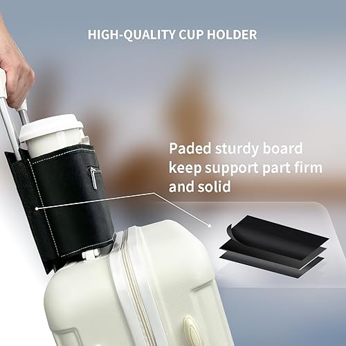 Miniatura 5 de Portavasos de equipaje de viaje, portador de bebidas Vethers, accesorio para portavasos de equipaje, maleta de mano gratis para bebidas, bebidas,