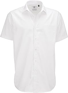 mens formal white short sleeve shirt