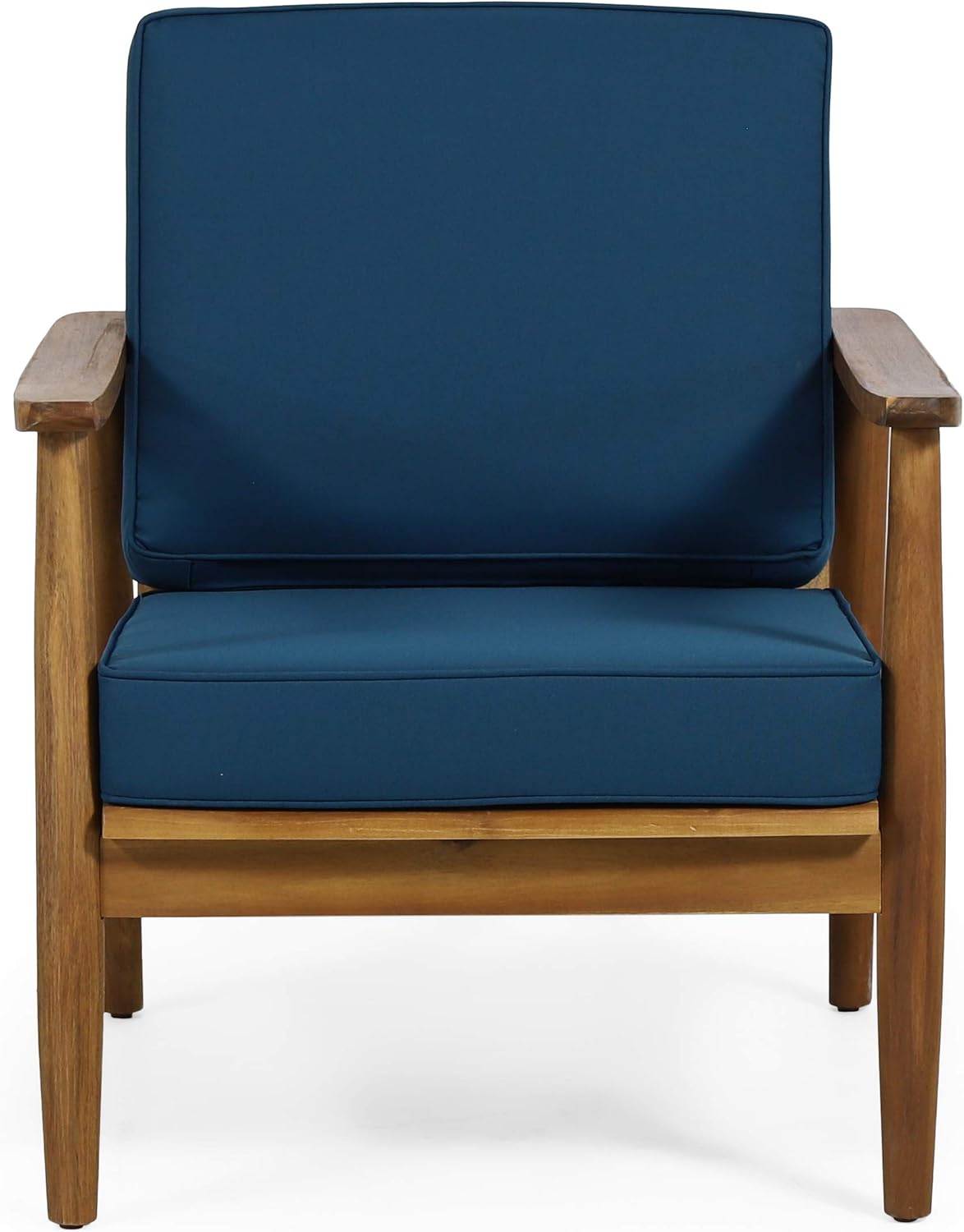 Willowbrook Outdoor Club Chair with Cushion - Acacia Wood - Teak (Set of 2)