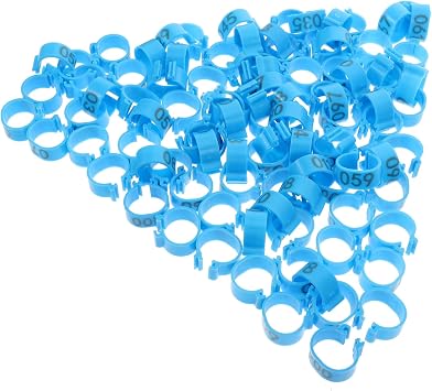 100pcs Pigeon Foot Bird Leg Bands for Identification Easy to Use for Racing Pigeons Parakeets and Other Birds Compact Design