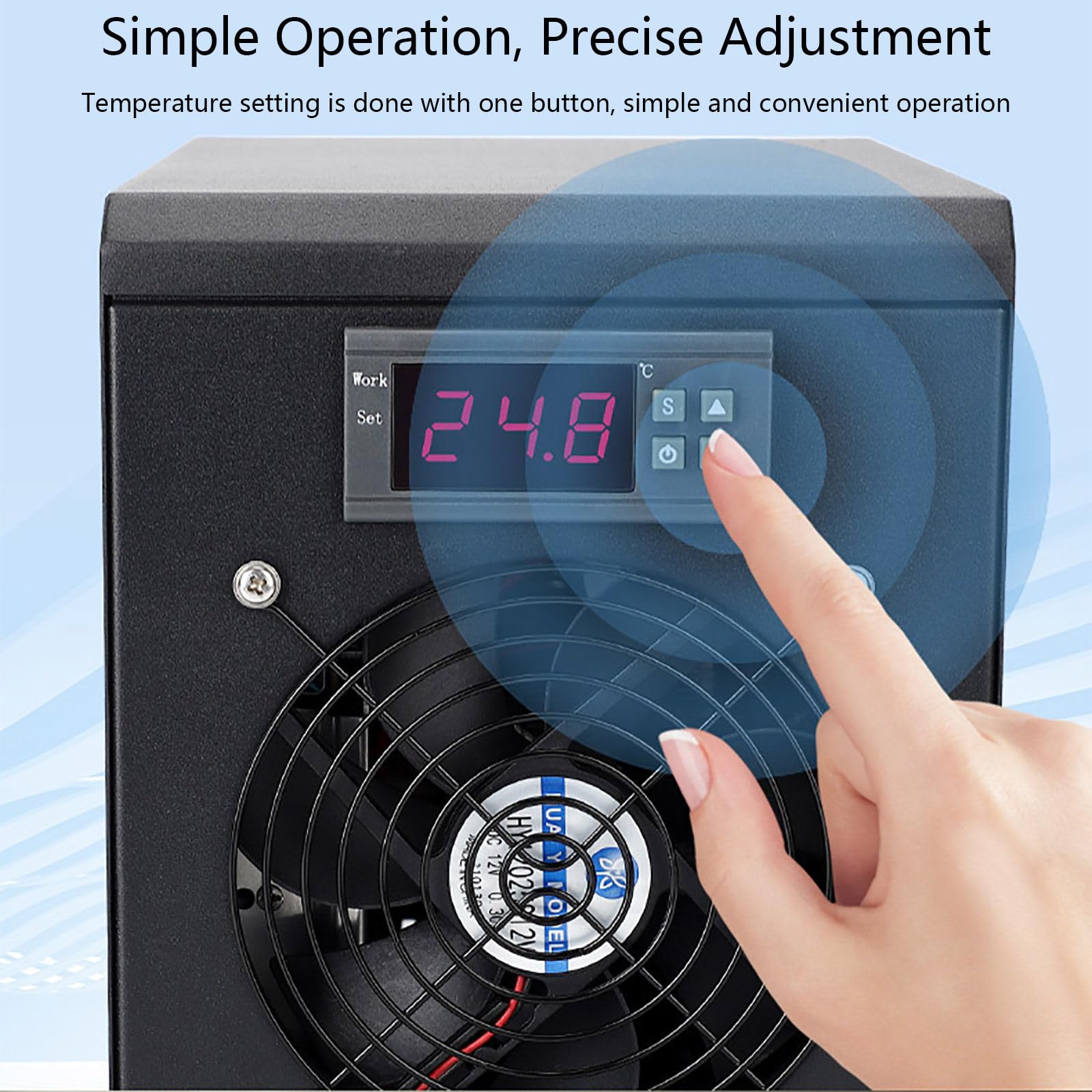 Refrigeratore per Acquari, Refrigeratore d'Acqua, con Raffreddamento del Motore, Design Silenzioso per Acquari e Acquari di Barriera Corallina,60L