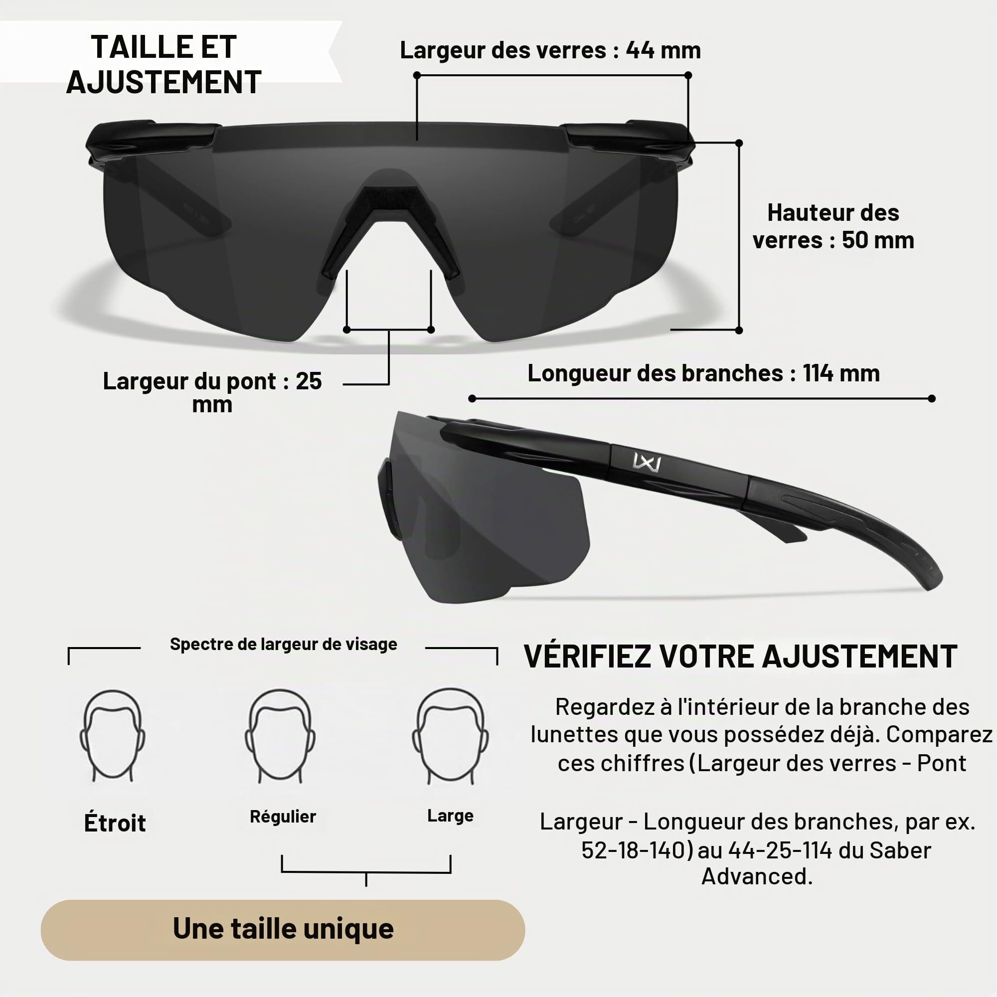 Wiley X Saber Advanced Lunettes de soleil Homme (lot de 1)