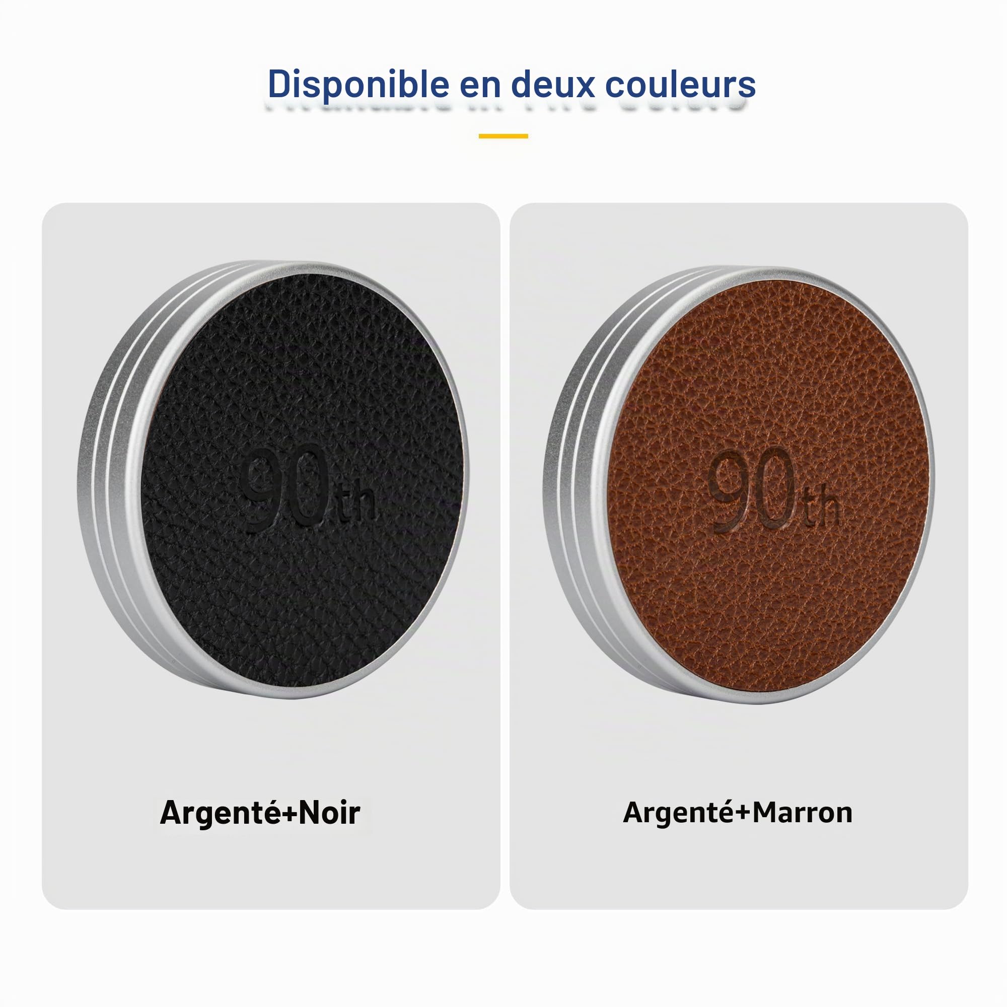 JJC Bouchon D'objectif en Métal pour Appareil Photo Fuji Instax Mini Evo, Accessoires Mini Evo en Aluminium avec Surface en Cuir et Intérieur en EVA Souple, Marron