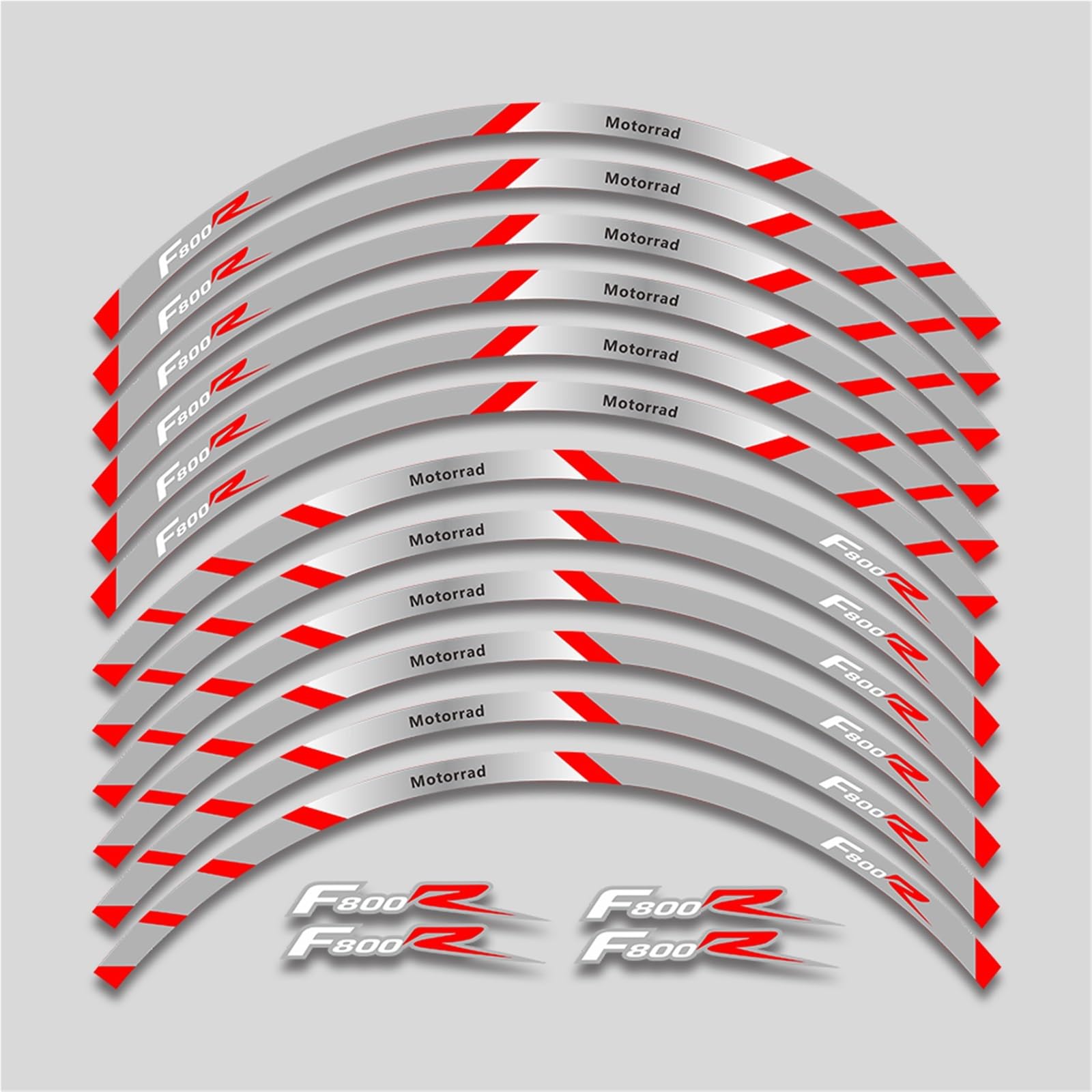 FGLFPXI Motorcycle Wheel Decals Waterproof Reflective Stickers Rim Stripes for F800R F 800R F800