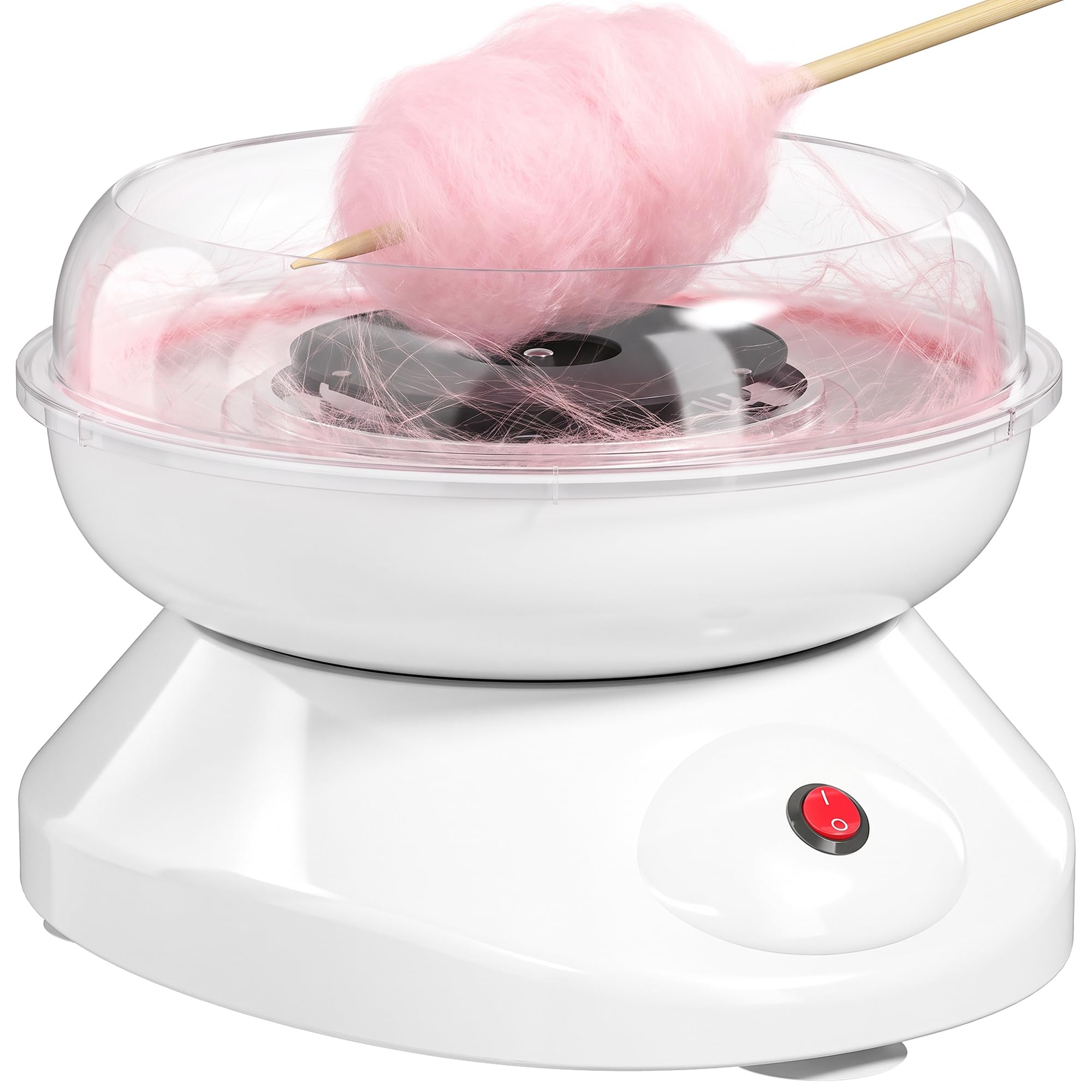 HOMCOM Cotton Floss Machine Candy Floss Maker, White