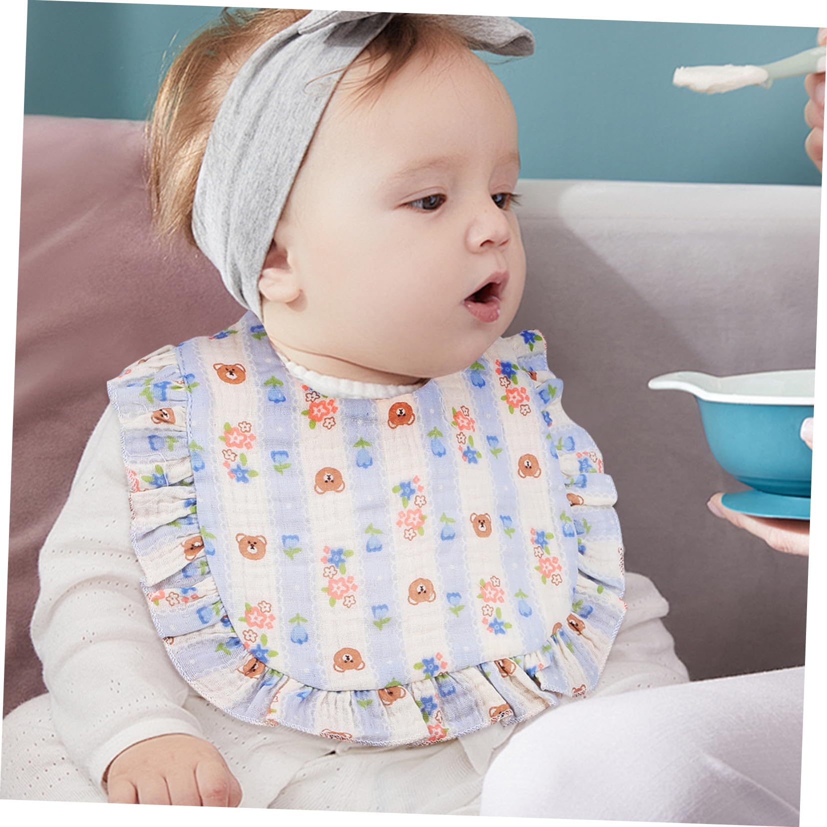 VALICLUD 12pezzi Bavaglini Per Muslin Bavaglini Assorbenti Per e Unisex Design e Chiusura Morbidi e Facili