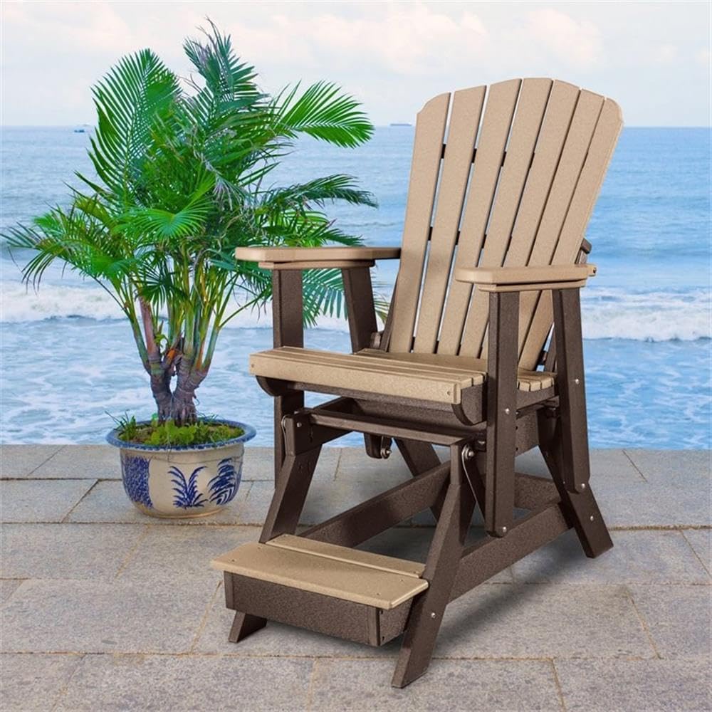 American Furniture Classics 516CTB Fan Back Balcony Glider, Cedar