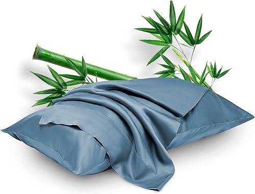 Miniatura 8 de SLEEP ZONE Juego de 2 fundas de almohada refrescantes de lujo, fundas de almohada sedosas, suaves y lisas con cierre de sobre, tamaño Queen (20 x 30