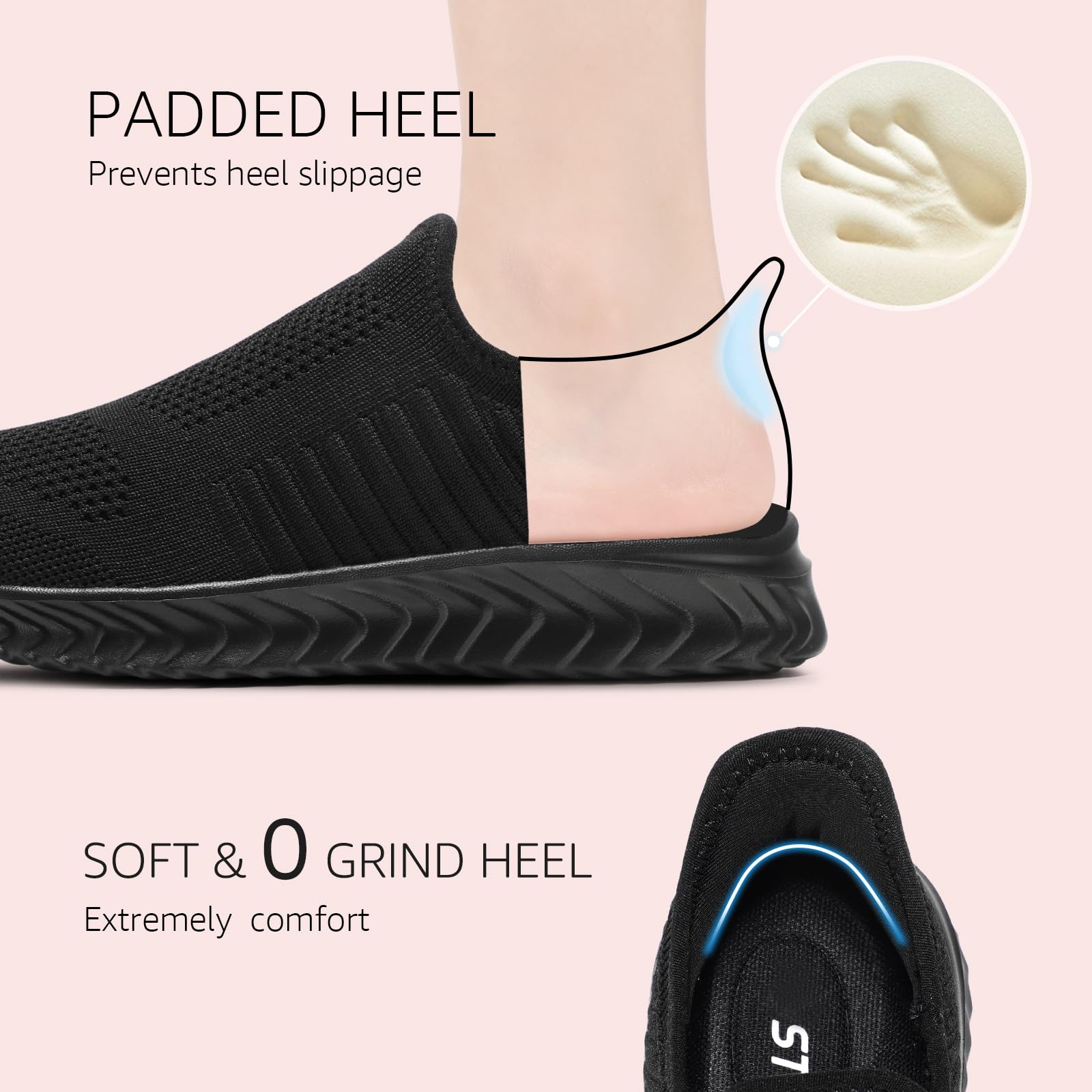 STQ Scarpe Donna Sneakers da Ginnastica Senza Lacci Scarpe Camminata Donna Slip on con Memory Foam