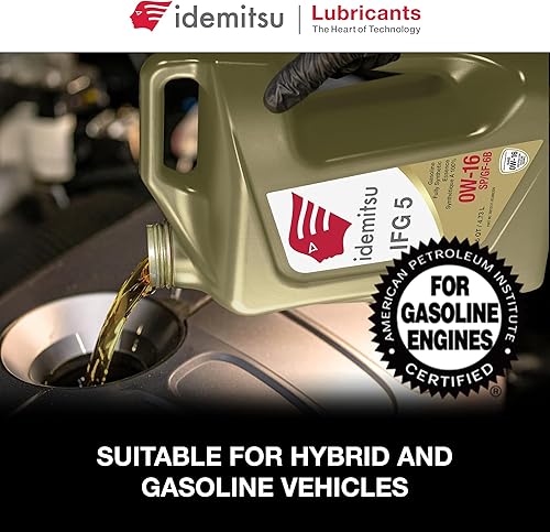 Miniatura 7 de Idemitsu Aceite sintético completo 0W-16  Aceite de motor de coche IFG5 0W16 SPGF-6B SAE de 5 cuartos de galón
