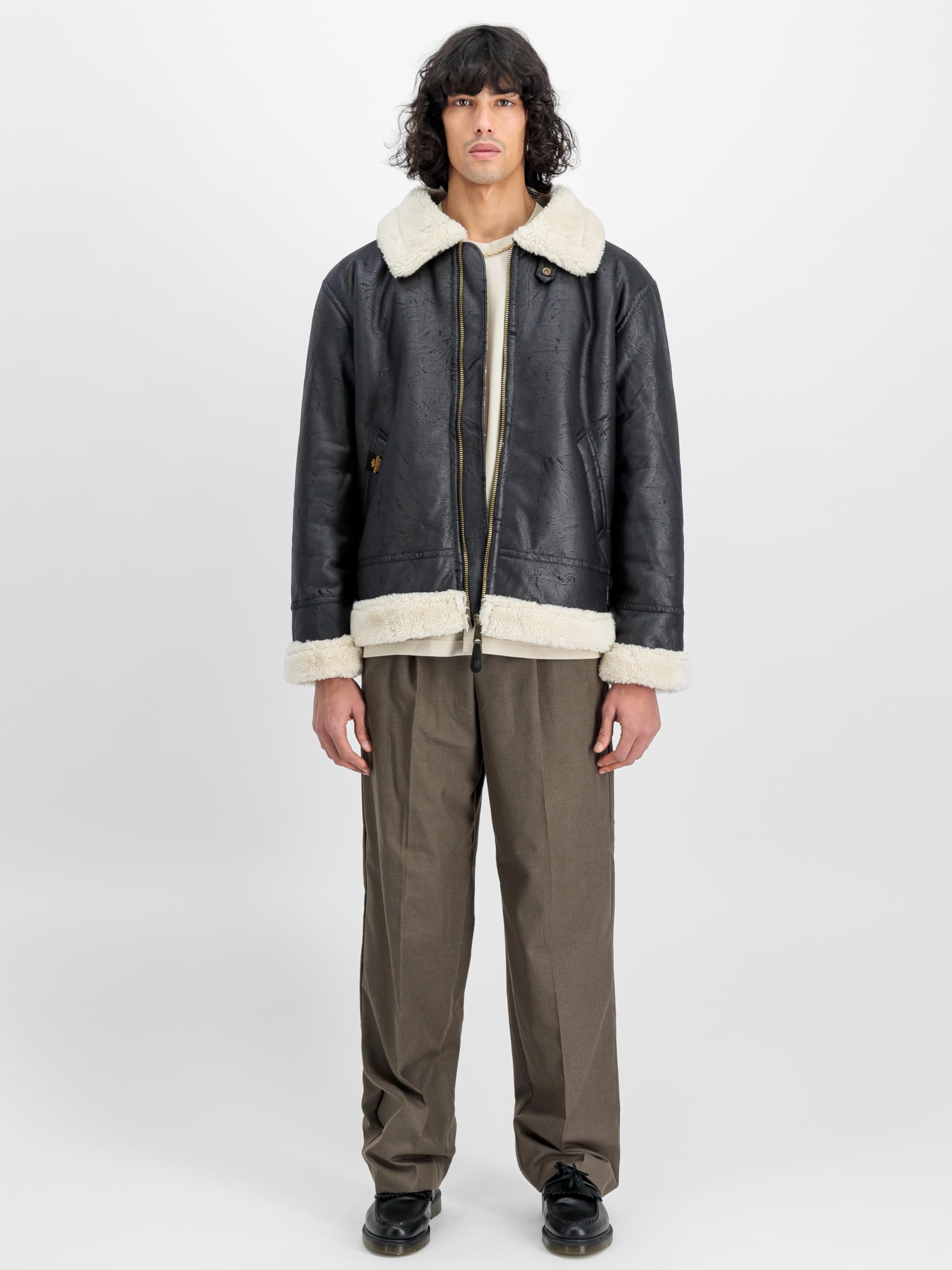 ALPHA INDUSTRIES kurtka skórzana Mężczyźni Alpha Industries B3 Fl kurtka skórzana męska (1 w zestawie)