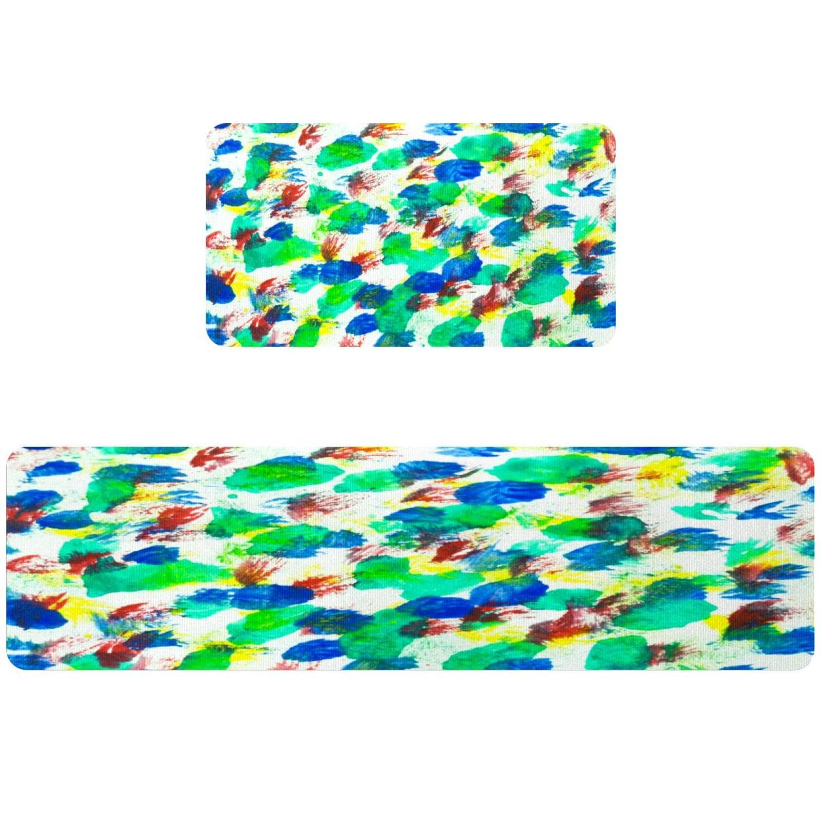Tapis de cuisine antidérapants lot de 2 aquarelle lavables