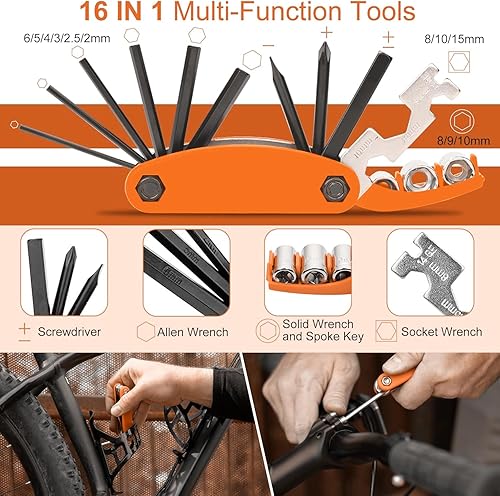 Miniatura 3 de Herramienta de reparación de bicicletas, calendario de Adviento para adultos, hombres, adolescentes, niños, kit de reparación de bicicletas de 24