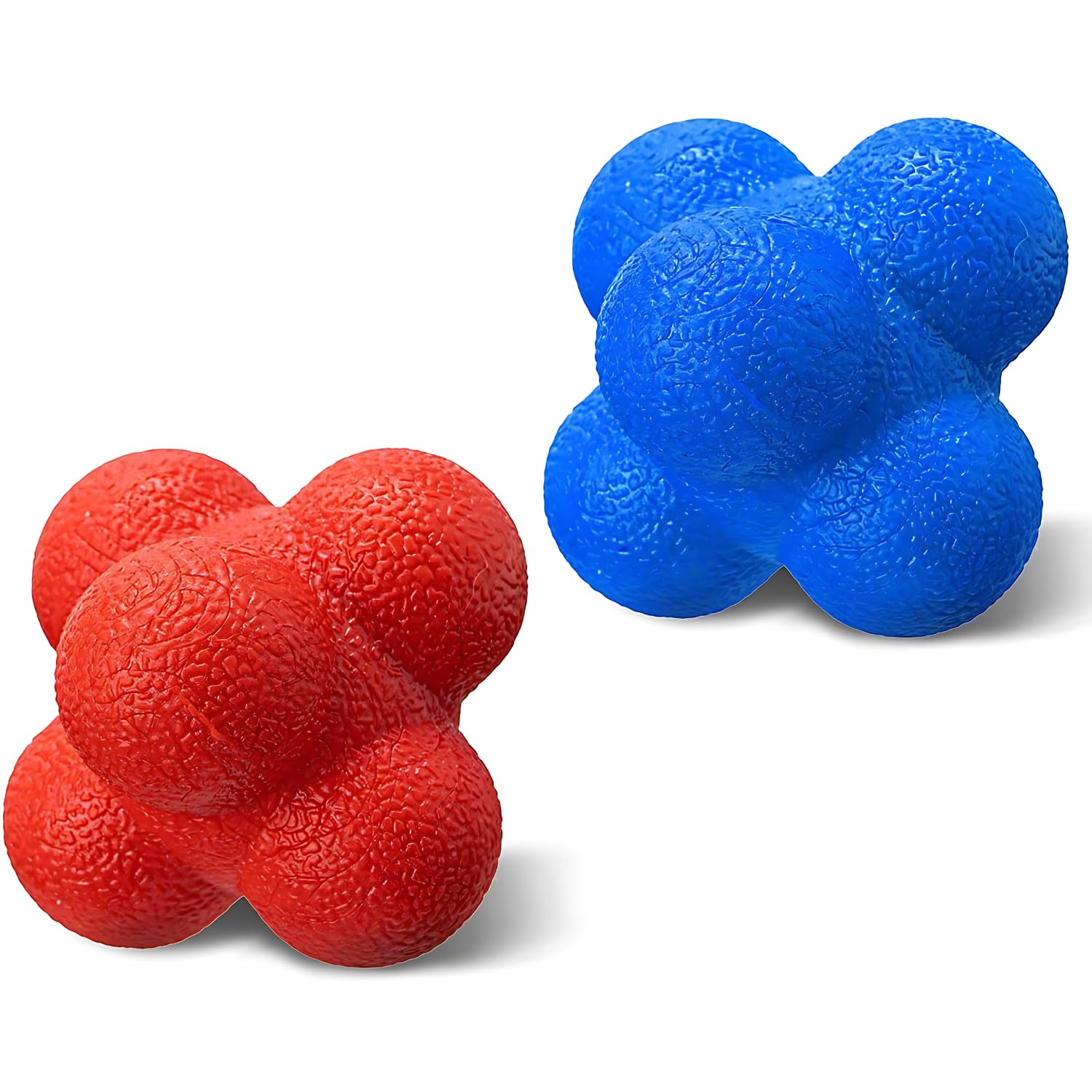 PEAKTREND Hexagonal Reaction Ball High-Density Rubber Foam Bounce for Agility Reflex and Coordination Training