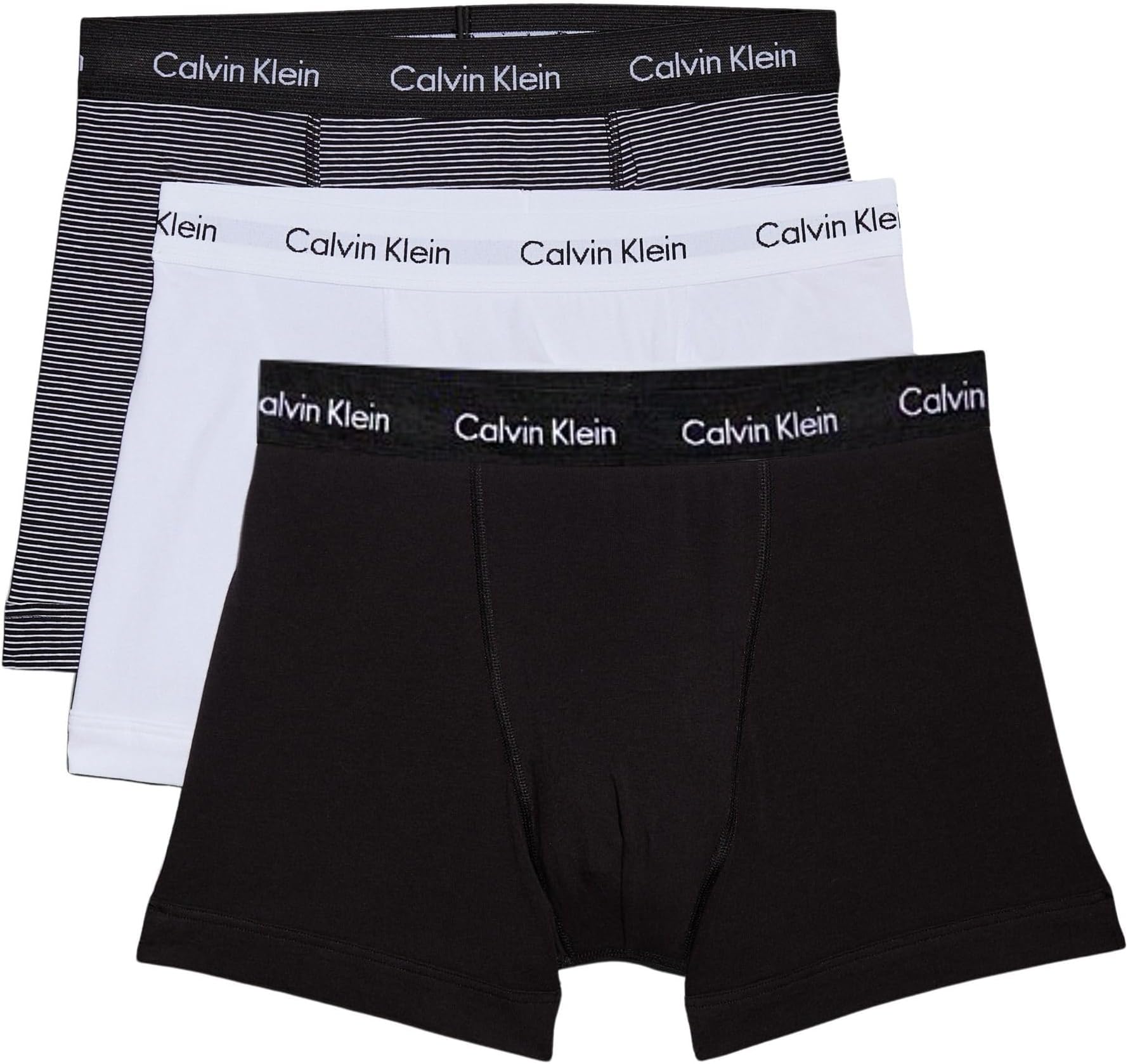 Men’s 3 Pack Trunks with Logo Waistband