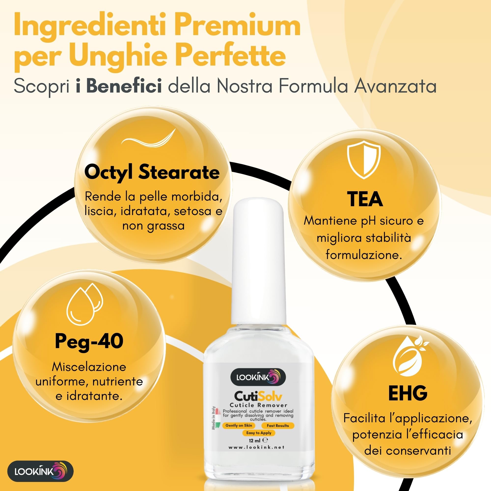 Rimuovi Cuticole Professionale 12 ml – Made in Italy | Cuticle Remover per Unghie | Scioglie e Rimuove Cuticole Dure | Formula Delicata e Cremosa