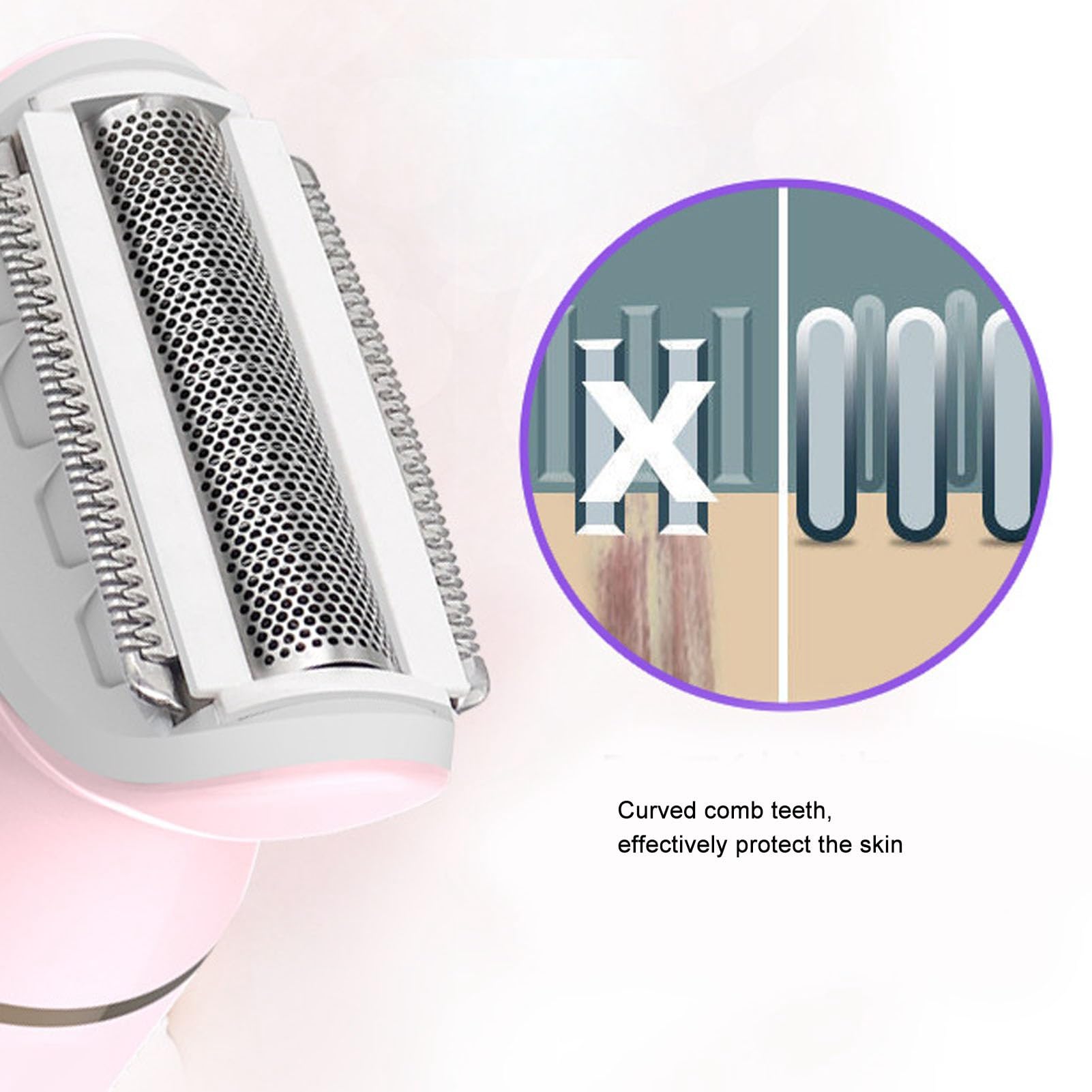 Maquinilla Eléctrica para Cortar el Pelo para Mujer, Maquinilla de Afeitar Eléctrica, Cortapelos 5 en 1 para Mujer, Afeitadora Corporal, Depilación Multifunción Lavable